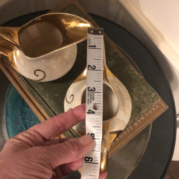 Vintage MCM luster ware creamer sugar set Kaso Made in USA - Picture 8 of 8